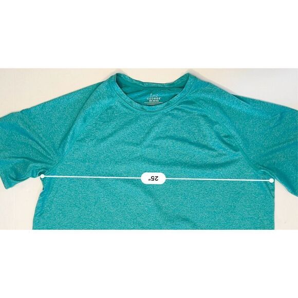George Aqua Short Sleeve Blue Activewear Top Shirt sz XXLARGE - Picture 5 of 8